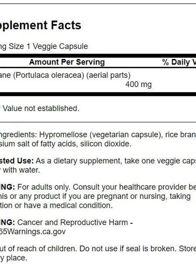SWANSON Full Spec Purslane 400 Mg 60 Veg Capsules - Image 2