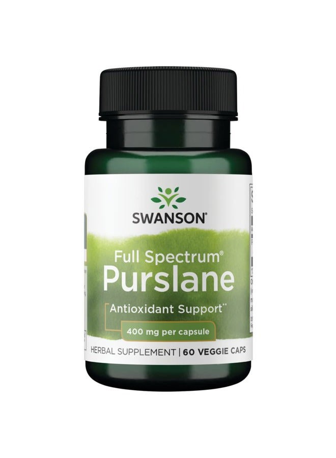 SWANSON Full Spec Purslane 400 Mg 60 Veg Capsules - Image 1