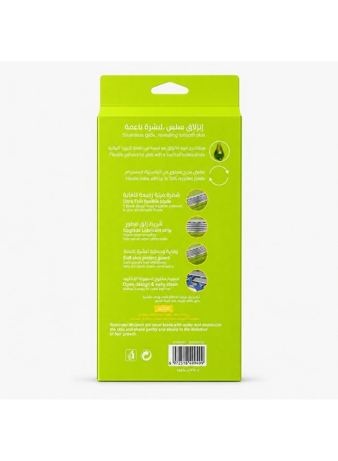 Wetell Comfortglide Spa Breeze Women Razor WT202522 (Set of 1 Handle & 2 Blades) - Image 2