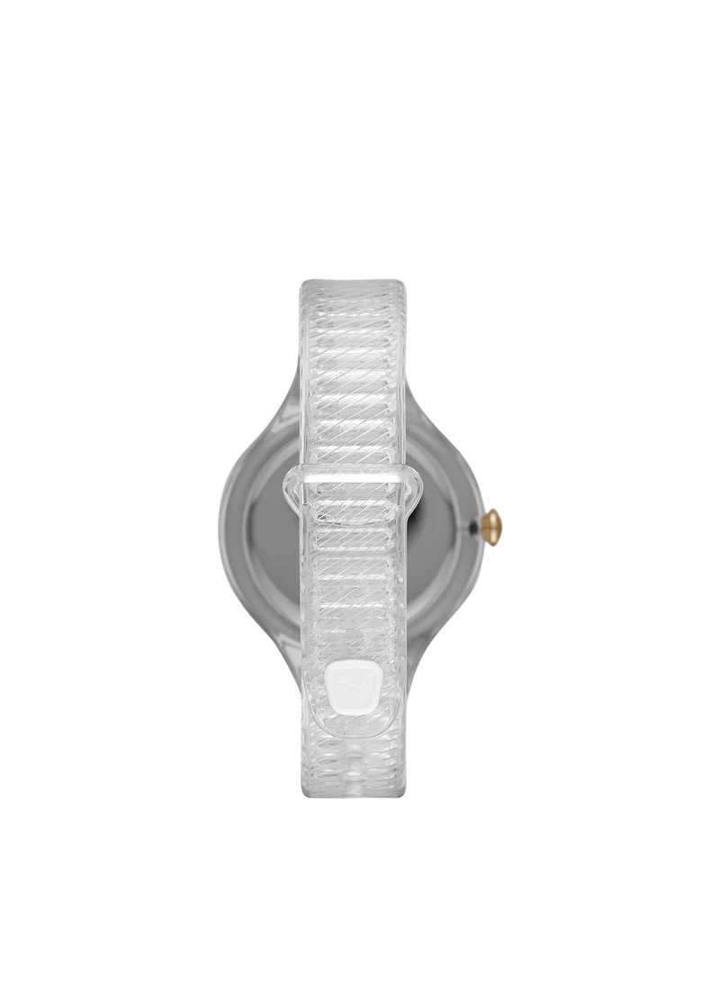 بوما Women's Analog Quartz Watch With Clear PU Leather Strap - 3 ATM - PU P1016