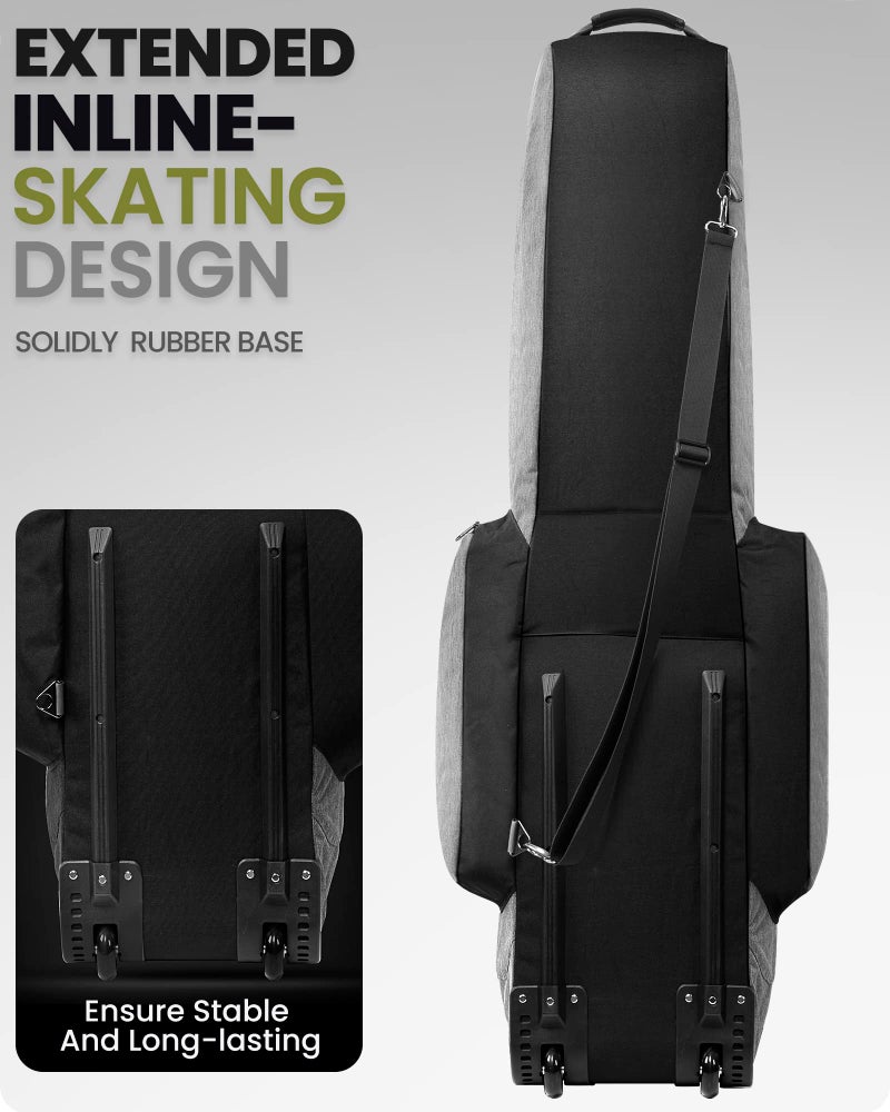 OutdoorMaster Golf Travel Bag, 900D Heavy Duty Oxford Waterproof - Black + Gray - Image 4