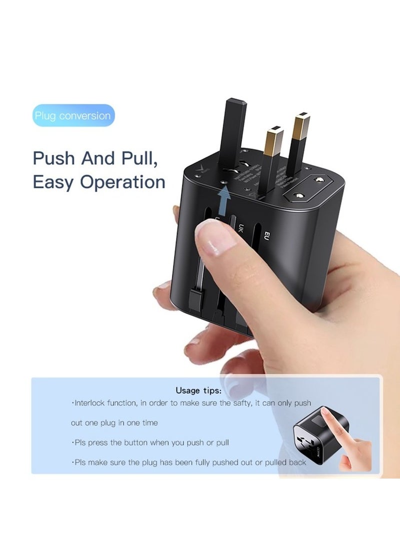 Yesido MC-09 Multi-function Universal Travel Adapter Plug (Black) - Image 4