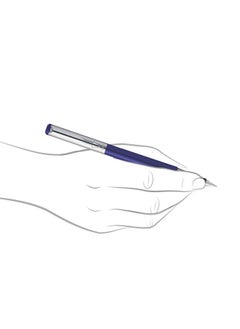 PARKER Vector Metallix Fountain Pen (Fine Nib) | Blue Body Color With Quink Ink Bottle | Gifts For Employees | Perfect For Corporate Use  - Image 3