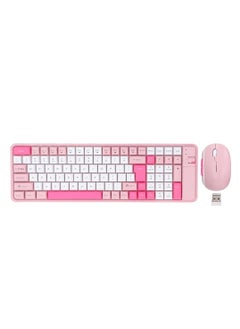 Wireless Keyboard and Mouse Set QW06 Bluetooth and 2.4ghz ,100 key used for computers, phones, desktop computers, macbooks , Double AA Battery Included , range of up to 10 meters - pink - pzsku/ZD5CACAD5BB0C6B02DD4AZ/45/_/1732377409/3c248aa3-f904-49f6-93de-8807b8cc77f1