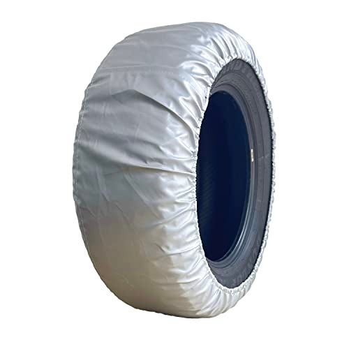 Tribones for Toyota Prado TX, Ford Raptor F150, Jeep & Ford Bronco Spare Tire Cover with Camera Hole, Spare Wheel Cover with Hole, Tire Cover Protector, White/Silver (XXL: 315/70R17, 35x12.5-R22) - Image 5