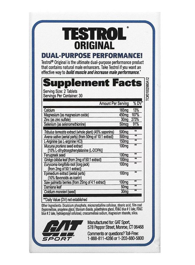GAT SPORT GAT Testrol Original 30 Servings 60 Tablets - Image 2