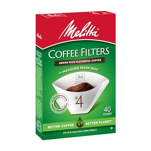 Melitta مرشحات القهوة مخروطية الشكل من ميلتا #4، بيضاء، 40 مرشح إجمالي - قد يختلف التعبئة - Image 4