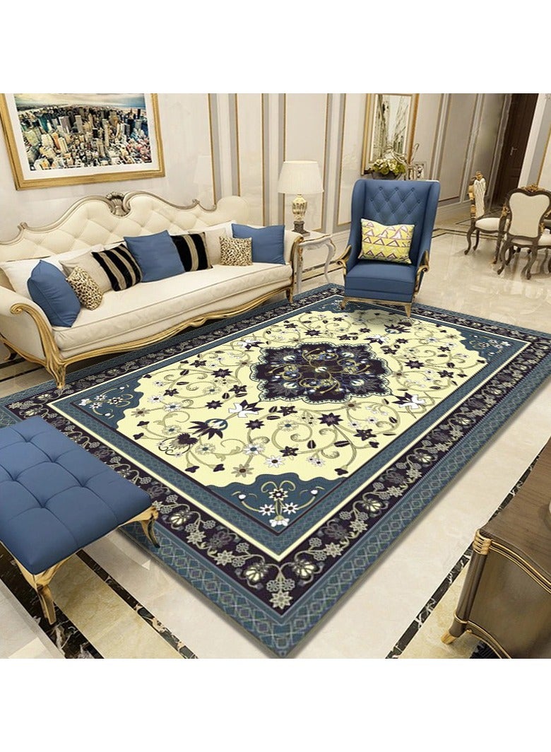 Loquat Squality Polyester Fiber Rectangular Machine Washable Carpet