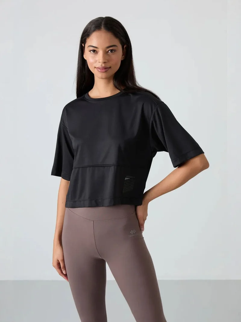 تومي لايف TOMMY Oversized Polyester Crew Neck T-Shirt With Pocket
