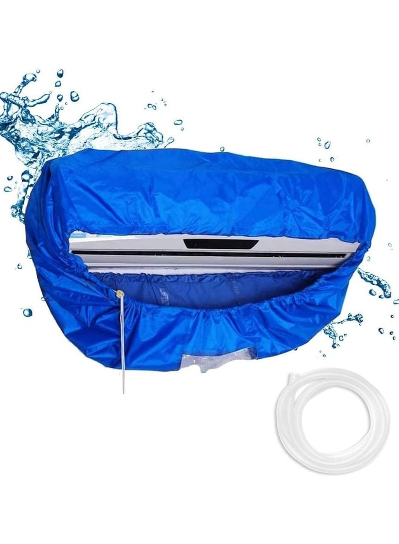 Zimtal Air Conditioning Cleaning Waterproof Cover with Drain Outlet, Protector Dust Washing Bag For Large Size (2P-3P) Wall Mounted AC Service with Pipe  - Image 1