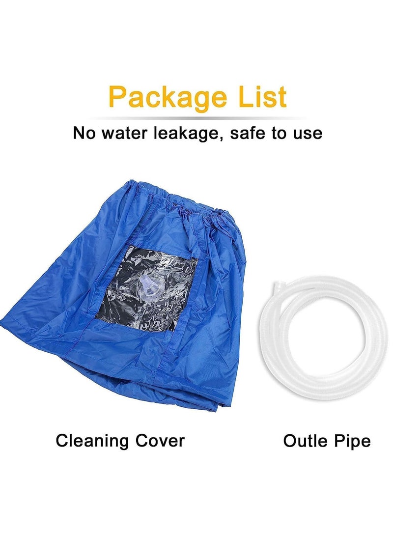 Zimtal Air Conditioning Cleaning Waterproof Cover with Drain Outlet, Protector Dust Washing Bag For Large Size (2P-3P) Wall Mounted AC Service with Pipe  - Image 3