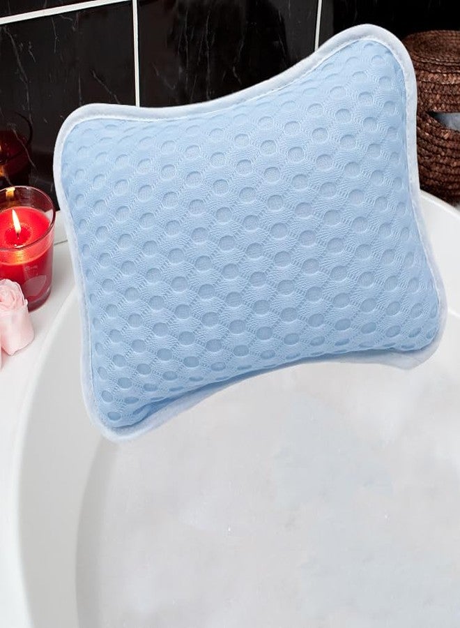 Rasenoo Bath Pillows for tub,Home Spa Pillows for Bathtub, Hot Tub,Head and Neck Support with 2 Strong Suction Cups,New Blue - Image 1