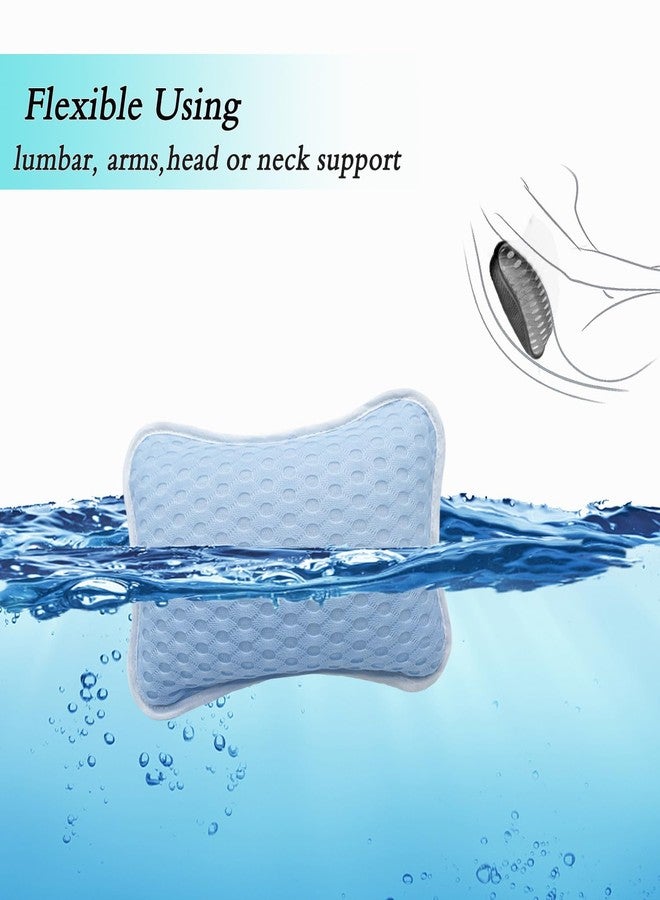 Rasenoo Bath Pillows for tub,Home Spa Pillows for Bathtub, Hot Tub,Head and Neck Support with 2 Strong Suction Cups,New Blue - Image 3