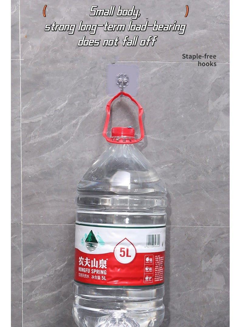 20-Piece Heavy Duty Wall Hooks Transparent 6cm  - Image 5