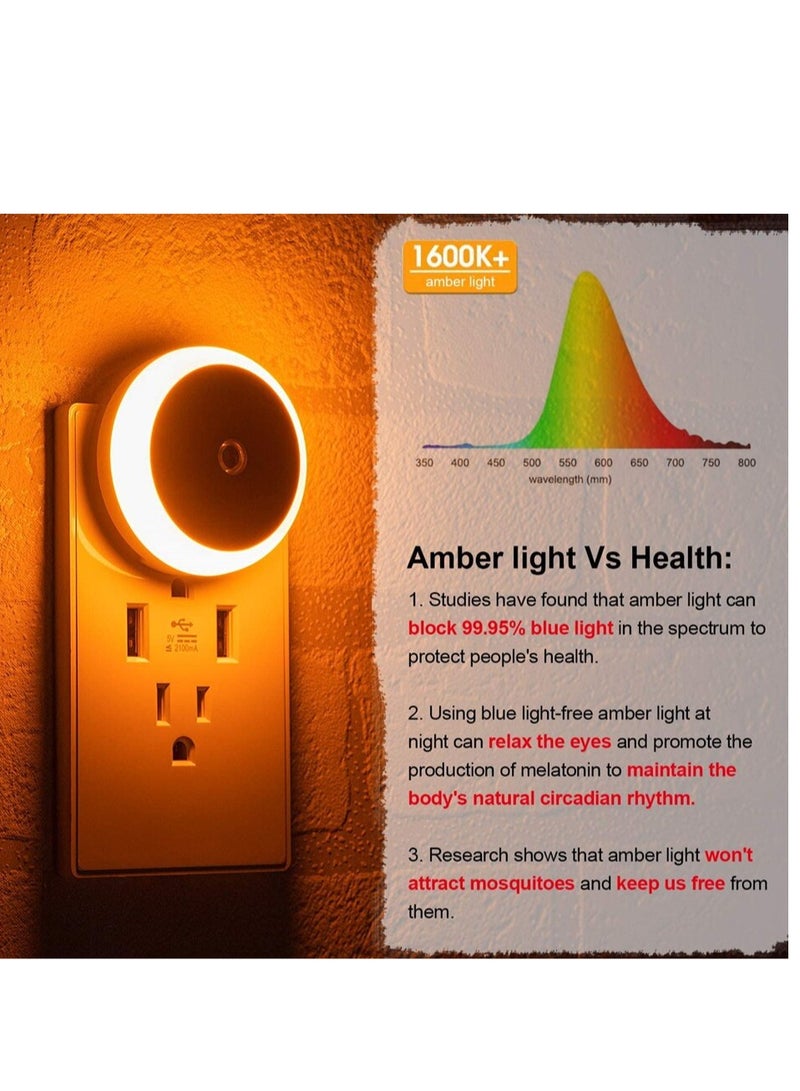 AROAQ LED Night Light, Energy Efficient Dusk to Dawn Sensor Smart Nightlight Wall Plug for Kids Room Bathroom Bedroom Home Kitchen  - Image 3