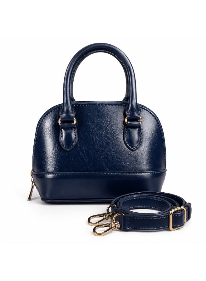 Elegant Women's Top Handle Handbag with Adjustable & Detachable Shoulder Strap - Image 2