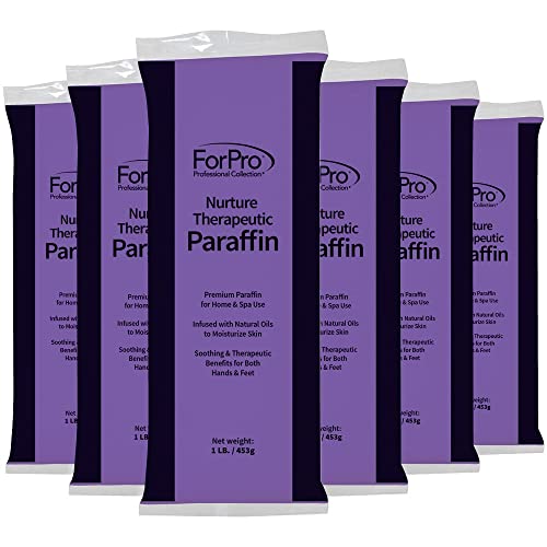 ForPro Professional Collection Nurture Paraffin Wax Refill Lavender Fields Six 1Pound Paraffin Blocks NonGreasy Moisturizing for Soft  Healthy Skin 6 Lbs