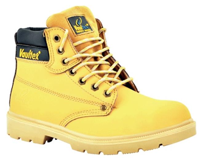 Vaultex 11K High Ankle Steel Toe Safety Shoes - Honey, 43 - Image 1