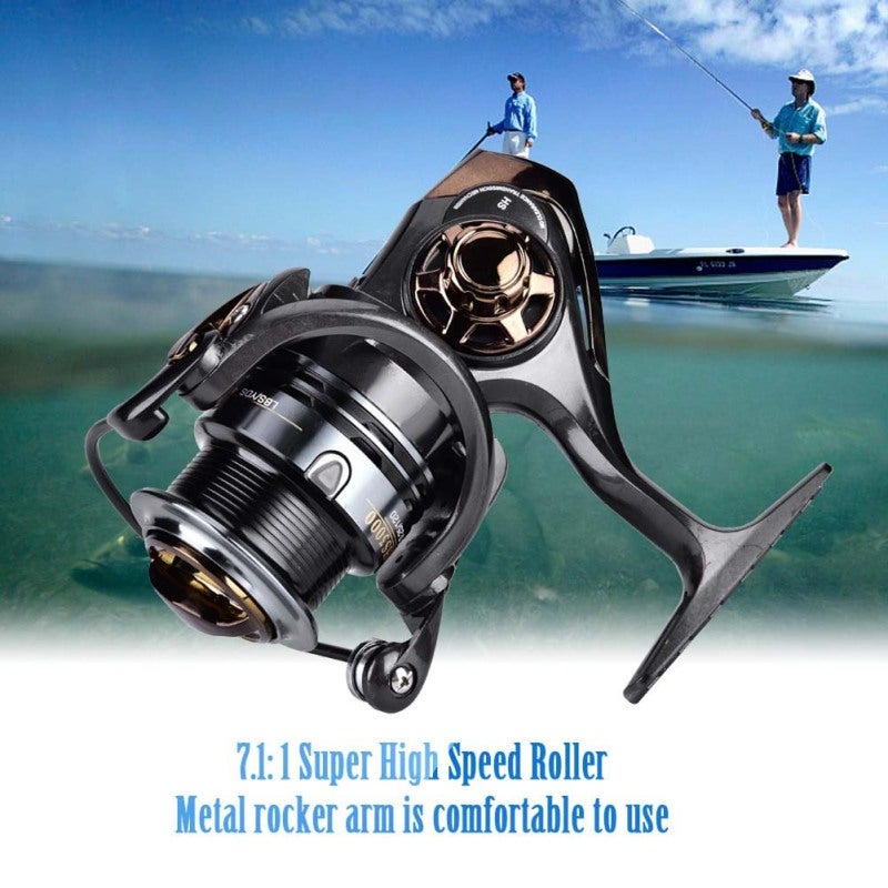 DEUKIO High speed Sea Fishing Reel 7.1:1 Match Spool Spinning Reel for Quick Casting (HS3000) - Image 2