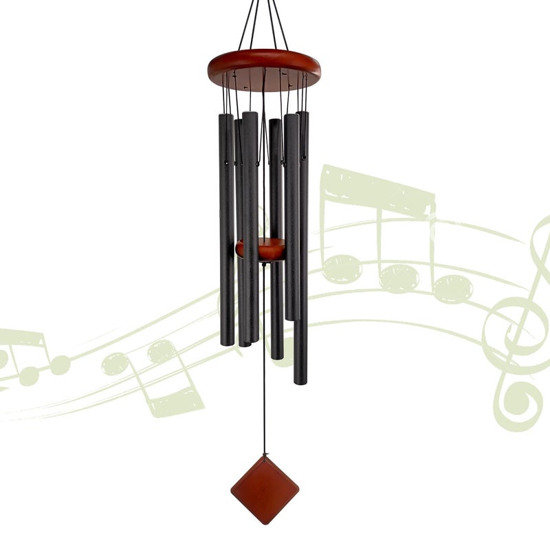 Howarmer Small Wind Chimes for Outside, Wind Chimes Outdoor with 6 Tuned Tubes, Memorial WindChimes for Garden, Patio and Home - Image 1