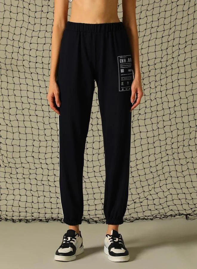 Hubberholme Graphic Print Pants with Contrast Detail by Styli