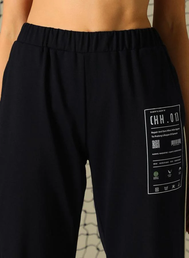 Hubberholme Graphic Print Pants with Contrast Detail by Styli