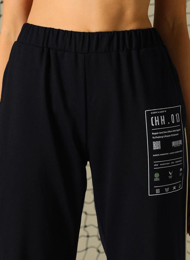 Hubberholme Graphic Print Pants with Contrast Detail - Image 5