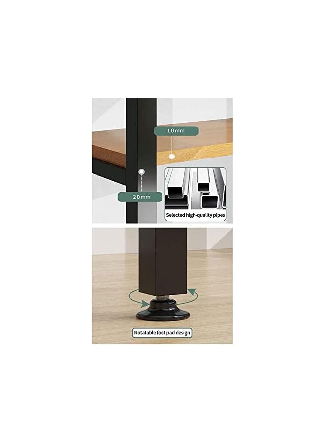 بروماس موفر للمساحة، رف غسالة فوق الأسطوانة، ملحقات منظم تخزين حامل زاوية الحمام، رف برج الحمام، موفر للمساحة. (2 رف، أسود) - Image 5