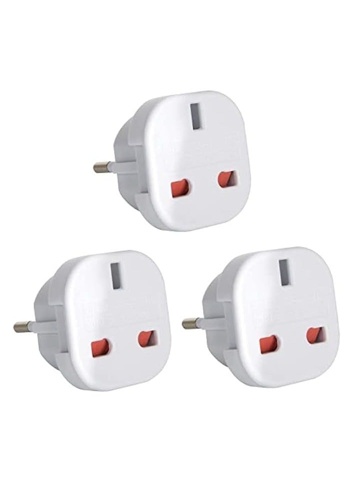 erorex 3/5 Pack UAE UK Socket to EU Europe European Travel Adapter Plug (3)  - Image 1