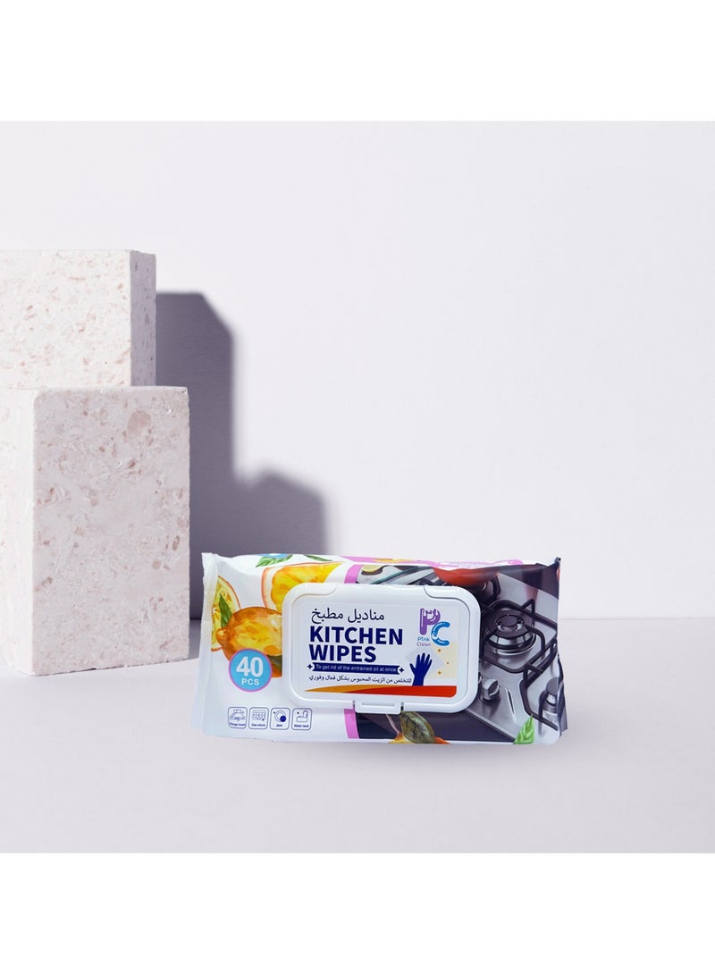 Pink Clean Wet kitchen wipes from Pink Clean specially designed for cleaning surfaces and removing stuck grease and oils efficiently and easily.  - Image 2