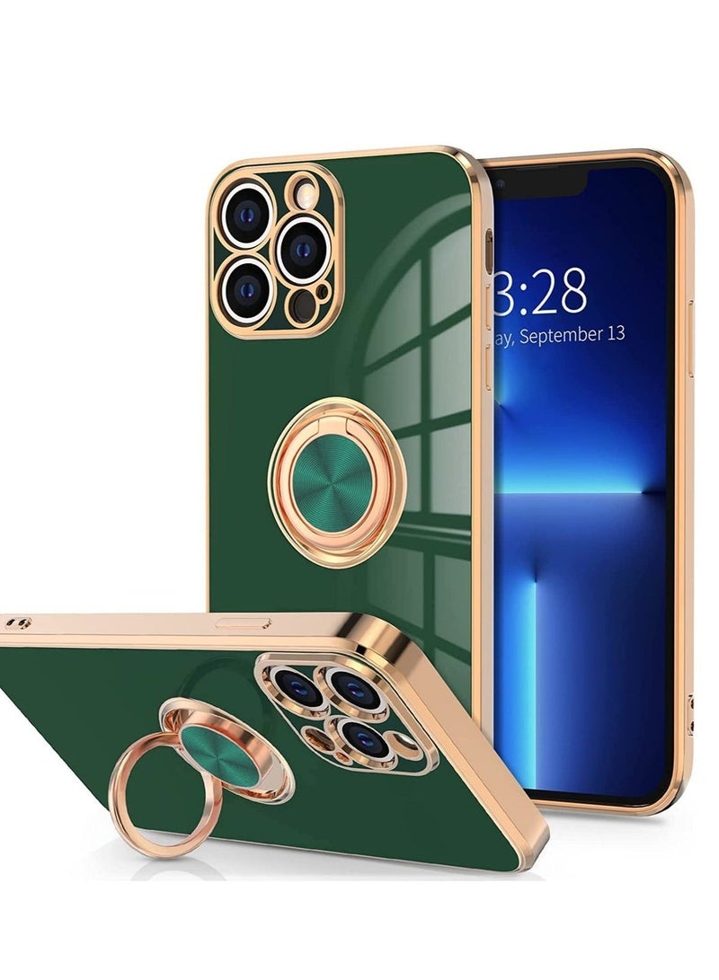 ELTRAZONE ELTRAZONE Phone Case Compatible with iPhone 13 Pro Max, Luxury Electroplated Edge Soft TPU Bumper Silicone iPhone 13 Pro Max Protective Cover 6.7 Inch (Green)