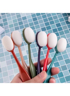 Yoseng Craft Ink Blending Brushes Ink Blending Tool 6 Colorful Pack Set Broad Application Assortment Crafter Color Coded Handles(Dark Color Rainbow 4)  - Image 3