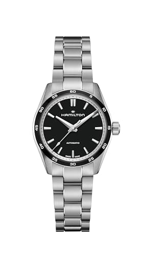 Hamilton Watch Jazzmaster Performer Auto | Swiss Made | 34mm Stainless Steel Case | Black Dial Analog Watch | Silver Stainless Steel Bracelet (Model: H36135130) - Image 4
