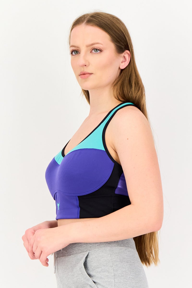 UNDER ARMOUR حمالة صدر رياضية للنساء مبطنة قليلاً، متعددة الألوان - Image 2