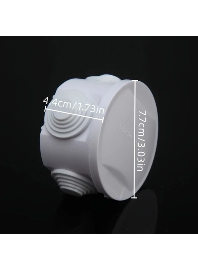 White ABS Plastic Outdoor Junction Box 50x50mm Weather Resistant Electrical Enclosure - Image 4