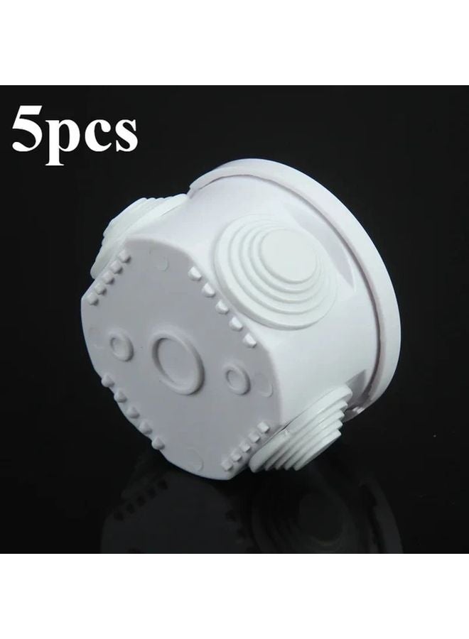 White ABS Plastic Outdoor Junction Box 50x50mm Weather Resistant Electrical Enclosure - Image 3