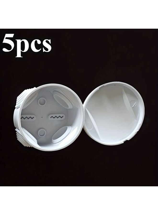 White ABS Plastic Outdoor Junction Box 50x50mm Weather Resistant Electrical Enclosure - Image 1