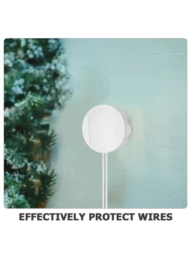 White ABS Plastic Outdoor Junction Box 50x50mm Weather Resistant Electrical Enclosure - Image 5