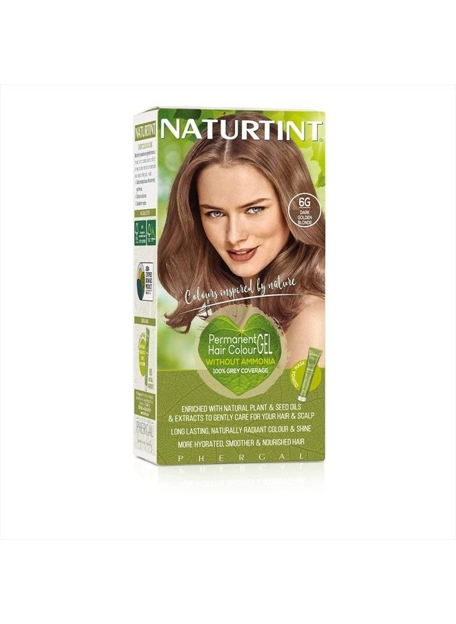 NATURTINT Permanent Hair Color 6G Dark Golden Blonde (Pack of 1), Ammonia Free, Vegan, Cruelty Free, up to 100% Gray Coverage, Long Lasting Results  - Image 1