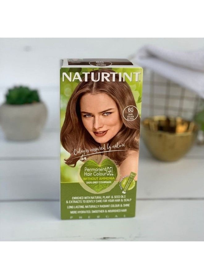 NATURTINT Permanent Hair Color 6G Dark Golden Blonde (Pack of 1), Ammonia Free, Vegan, Cruelty Free, up to 100% Gray Coverage, Long Lasting Results  - Image 2