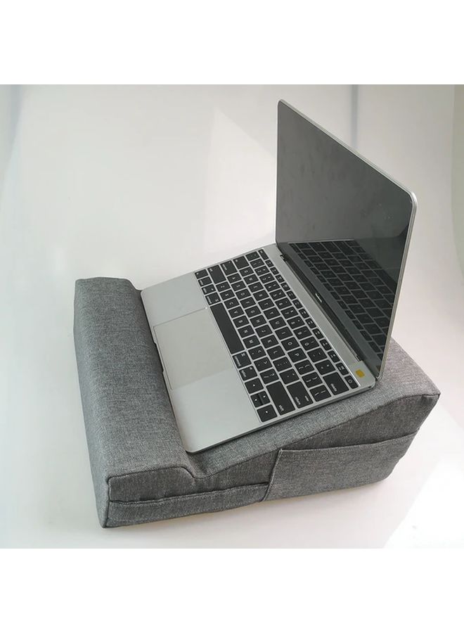1 2 4 Pcs Ergonomic Laptop Tablet Reading Stand Cushion Grey Adjustable Height Comfortable Wrist Support For Prolonged Use Soft Fabric Cover For Home Office Travel - Image 1