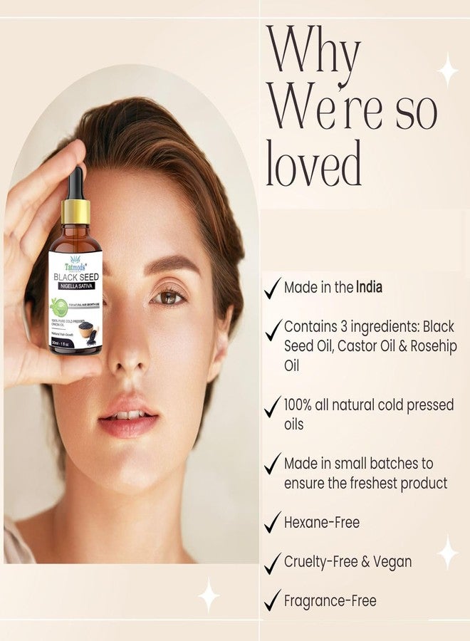 Tatmods Cold Pressed Black Cumin Seed (Kalonji) Oil | 100% Pure & Natural | Promotes Healthy Skin & Hair | Deeply Moisturizing & Nourishing - Image 3