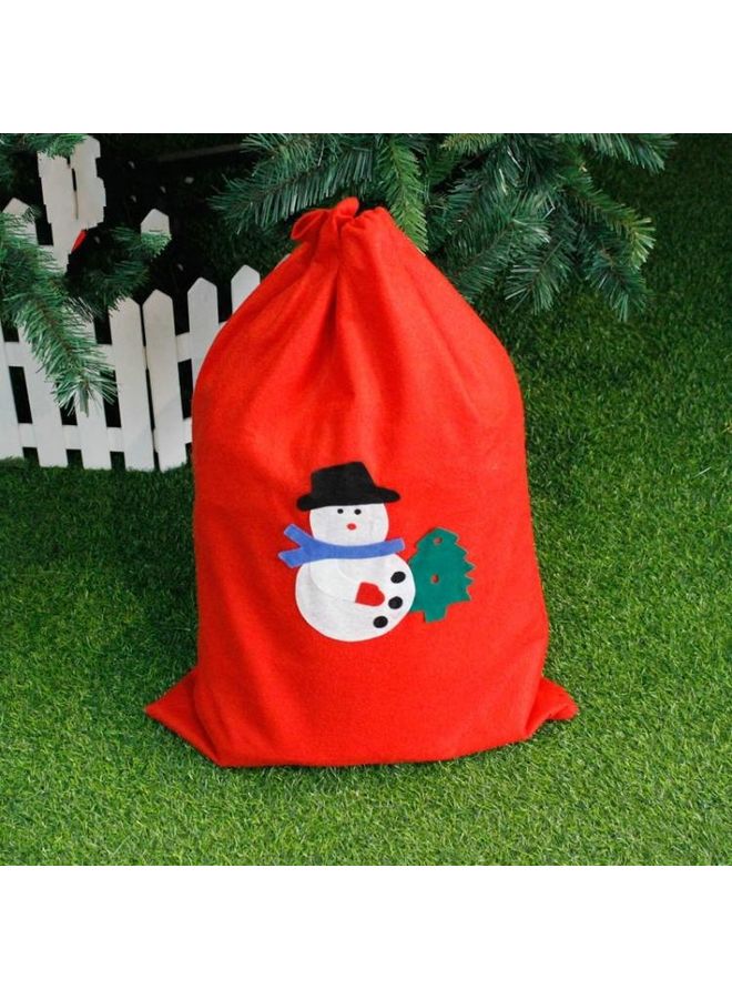 2-Piece Woven Snowman Candy Gift Bag Multicolour - Image 1