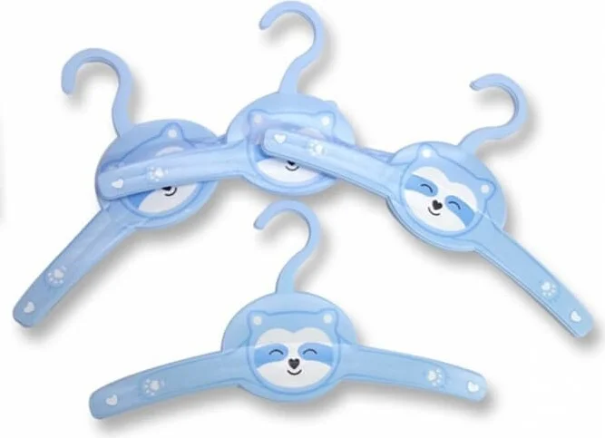 Piev Funny Inside Wardrobe Children's Clothes Hanger 4 Pieces Blue