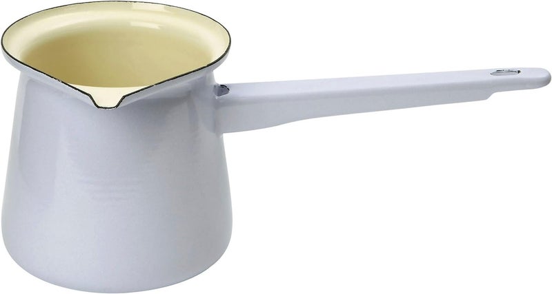 Dexam Vintage Home 400 ml Enamelware Turkish Coffee Pot, Dove,Grey - Image 1
