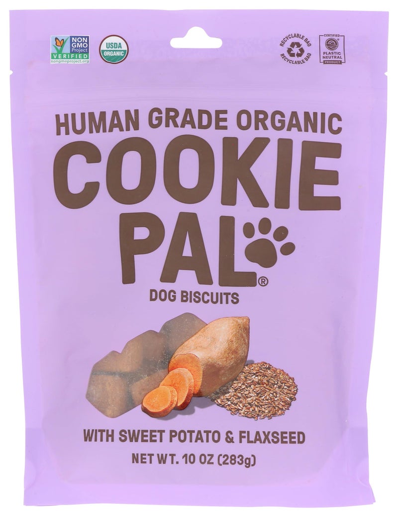 CookiePal Organic Sweet Potato Flaxseed Dog Treats, 10 OZ - Image 1