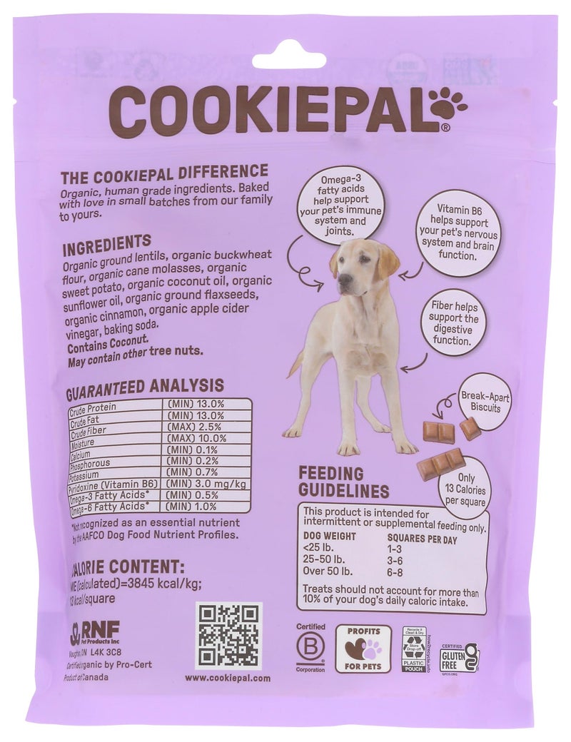 CookiePal Organic Sweet Potato Flaxseed Dog Treats, 10 OZ - Image 2