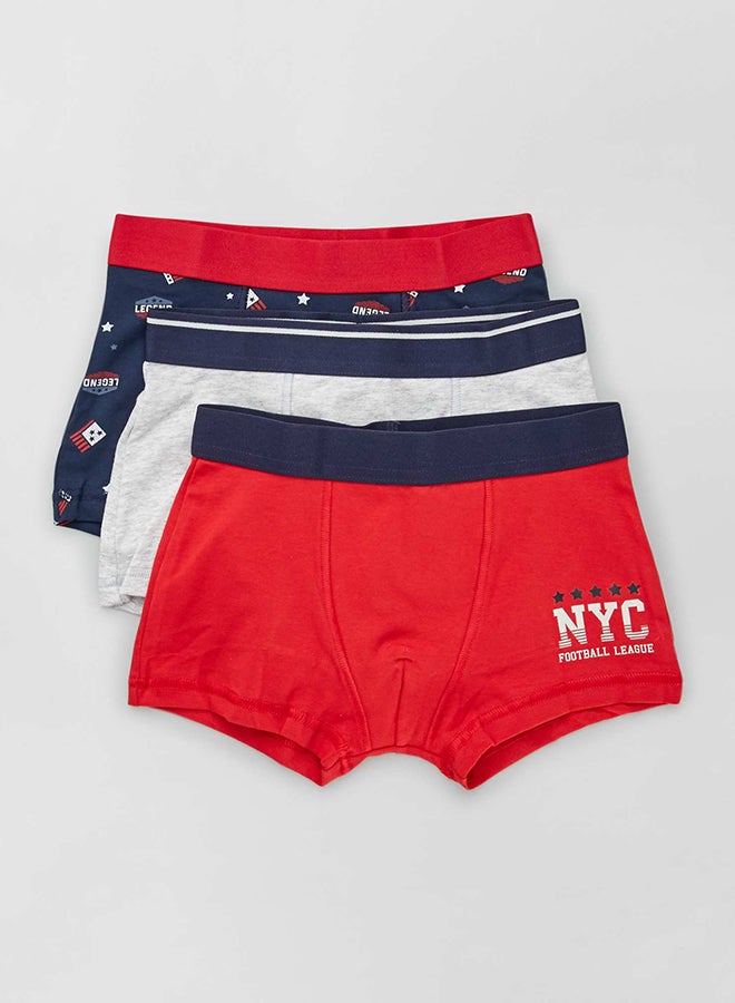 Kiabi Boy Pack Of 3 Pairs Of Printed Boxer Shorts  - Image 1