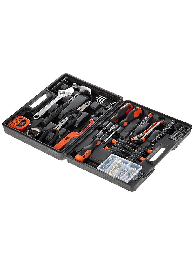 BLACK+DECKER 126 Pieces Hand Tool Kit In Kitbox For Home Diy & Professional USe, Orange/Black - Bmt126C, 2 Years Warranty Orange/Black - Image 2