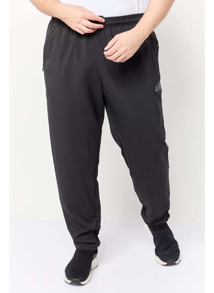 Adidas Men Sportswear Fit Drawstring Training Track Pants, Black  - Image 1